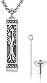 wholesale  Tree of Life Cremation Jewelry Keepsake Urn Pendant with Funnel and Fill Tool -A2-Tree of Life Urn Necklace