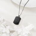 wholesale Black  Cross & Stars Dog Tag Necklace w/ Bible Verse Pendant for Men/Women-0-2