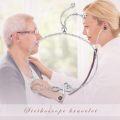 wholesale Sterling Silver Cubic Zirconia Stethoscope Bracelet for Nurses Doctors Medical Students-0-1