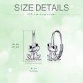 wholesale 925 Sterling Silver Hypoallergenic Frog Stud Hoop Leverback Earrings s for Women-0-3