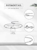 wholesale 925 Sterling Silver Infinity Bracelet w/ Butterfly & Heart Charms - Adjustable Holiday Jewelry for Women-0-4