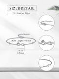 wholesale 925 Sterling Silver Infinity Butterfly Opal Heart Chain Bracelet For Women-0-4