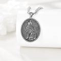 wholesale 925 Sterling Silver Nordic Wolf Head Necklace - Viking Style Animal Pendant for Men & Women-0-1