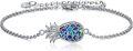 wholesale 925 Sterling Silver Blue Abalone Shell Inlay Pineapple Charm Bracelet for Women Mother's Day Gifts-0-0