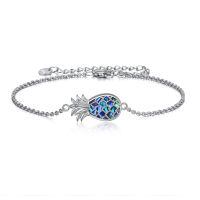 wholesale 925 Sterling Silver Abalone Pineapple Bracelet-abalone shell