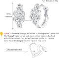 wholesale 925 Sterling Silver Celtic Knot Heart Huggie Hoop Earrings for Women - Irish Luck -0-2