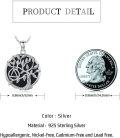 wholesale 925 Sterling Silver & Black Onyx Tree of Life Necklace Celtic Jewelry for Women Men-0-5