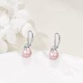 wholesale 925 Sterling Silver White Pearl and Cubic Zirconia Leverback Earrings-0-21