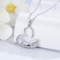 wholesale 925 Sterling Silver Heart-Shaped Bear Family Pendant Necklaces for Women Gifts-0-2