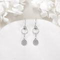 wholesale 925 Sterling Silver Tennis Racket & Ball Drop Earrings Sports Gift for Players-0-4