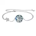 TOUPOP Sterling Silver Crystal Turtle Bracelet Anklet For Women-0-0