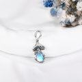 wholesale 925 Sterling Silver Blue Moonstone Mushroom Pendant Charm Bracelet for Women and Girls-0-3