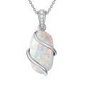 TOUPOP Sterling Silver Gemstone Pendant Fine Jewelry Gift for Women-0-0