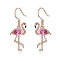 wholesale 925 Sterling Silver 925 Sterling Silver Rose Gold Plated Pink Rhodolite Firefly Firefly Fireflies Firefly Firefly Firefly Firefly Firefly-Flamingo