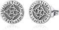 wholesale 925 Sterling Silver Norse Celtic Knot Stud Earrings with Rune Design - Viking  for Him & Her-0-0