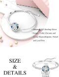 wholesale 14K White Gold Plated 925 Sterling Silver Blue Crystal Tree of Life Initial N Letter Bracelet-0-3