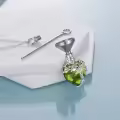 wholesale 925 Sterling Silver Heart Tree of Life Urn Necklaces Wholesale with Green Crystal and Funnel Filler Memorial Jewelry for Women Mom Sister Friend-0-1