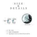 wholesale 925 Sterling Silver Turquoise Cross Hoop Earrings For Women-0-2