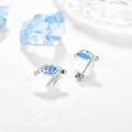 wholesale 925 Sterling Silver Blue Opal Turtle Stud Earrings for Women Daughter Gifts-0-1