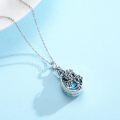 wholesale 925 Sterling Silver Abalone Shell Tree of Life Tear Drop Keepsake Urn Necklace for Ashes Memory Jewelry-0-1