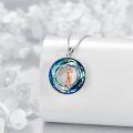 wholesale 925 Sterling Silver Blue CZ Circle Pendant Golf Lovers s for Her-0-1