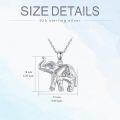 wholesale 925 Sterling Silver Evil Eye Elephant Pendant Necklace Celtic Good Luck Charm s for Women-0-2