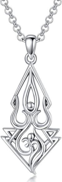 wholesale 925 Sterling Silver Evil Eye Star of David Pendant Necklaces for Women Men s-Trident Necklace