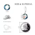 wholesale 925 Sterling Silver Blue Crystal Squirrel Tree of Life Dangle Earrings Wholesale for Women-0-4
