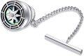 wholesale 925 Sterling Silver Compass Abalone Shell & Black Onyx Masonic Viking Tie Tack Gift for Men-0-0