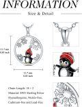 wholesale Snowflake Penguin/snowman Necklace Valentines Day Gifts For Her 925 Sterling Silver Snowflake Necklace For Women Penguin Snowman Jewelry Pendant, Gifts For Women Girlfriend Mother Birthday -0-4