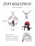 TOUPOP 925 Sterling Silver Snowflake Penguin Snowman Pendant Necklace-0-4