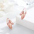 wholesale Rose Gold 925 Sterling Silver Unicorn Hoop Earrings for Women - Hypoallergenic and Adorable -0-1