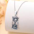wholesale 925 Sterling Silver Memento Mori Tree Of Life Skull Hourglass Pendant Necklace-0-3