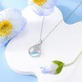 wholesale 925 Sterling Silver Mother of Pearl Floral Pendant Necklaces - Gifts for Her-0-27