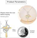 wholesale 925 Sterling Silver Heart and Cross Pendant Necklace for Women-0-4