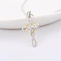 wholesale 925 Sterling Silver Celtic Knot Infinity Heart Love Pendant Necklace for Women Girls -0-5
