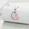 TOUPOP Sterling Silver Crystal Sisters Necklace Gift For Women Friendship-0-3