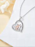wholesale TOUPOP Christmas Gifts For Sisters From Sisters/brothers 925 Sterling Silver Heart/moon Pendant Always My Sister Forever My Friend Birthday Gifts For Sister -0-2