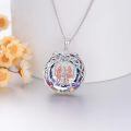 TOUPOP Sterling Silver Crystal 3 Sisters Necklace Gift For Women-0-2