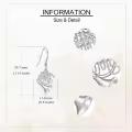 wholesale 925 Sterling Silver Trumpet Design Dangle Earrings with Cubic Zirconia Stones Gift for Her-0-2
