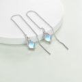 wholesale 925 Sterling Silver Blue Turquoise Drop Earring with Celtic Design and Butterfly Charm-0-6