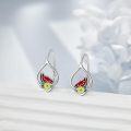 wholesale 925 Sterling Silver Watermelon Flower Drop Dangle Leverback Earrings for Women-0-2