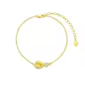 wholesale Gold Rose Heart 925 Sterling Silver Cubic Zirconia Bracelet Wholesale for Women 0-10 CTW-0-0