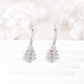 wholesale 925 Sterling Silver Multi-Color Crystal Christmas Tree Drop Earrings for Women Holiday s-0-1