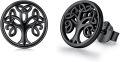 wholesale 925 Sterling Silver Black Celtic Knot Tree Of Life Stud Earrings for Women Men - Christmas Gift Idea-0-0