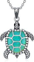 wholesale 925 Sterling Silver Sea Turtle Pendant Necklace 18mm 46cm Chain Gift for Women-0-0