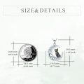wholesale Sterling Silver Black Cat Crescent Moon Celtic Knot Pendant Necklace For Women-0-4