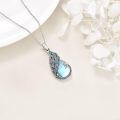 wholesale 925 Sterling Silver Peacock Pendant Necklace With Blue And Green Gemstones-0-3