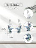 wholesale 925 Sterling Silver Abalone Shell Inlay Hummingbird Drop Earrings for Women-0-1
