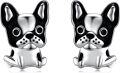 wholesale 925 Sterling Silver French Bulldog Stud Earrings for Women Girls  Ideas-0-0